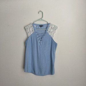 Blue Lace Top